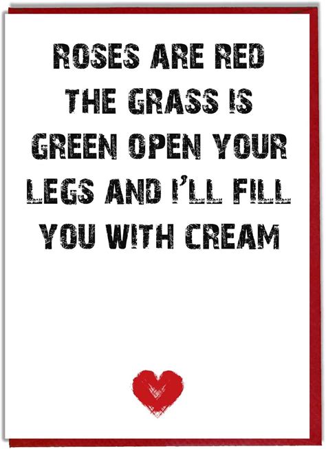 Roses are Red Funny Rude Poem Card - Valentine's Day - Anniversary - Birthday: Amazon.co.uk ...