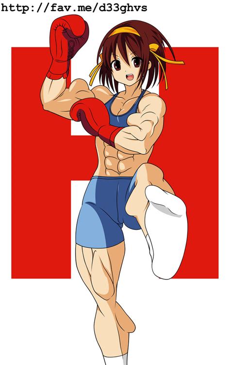 Haruhi Suzumiya Muscle by elee0228 on DeviantArt