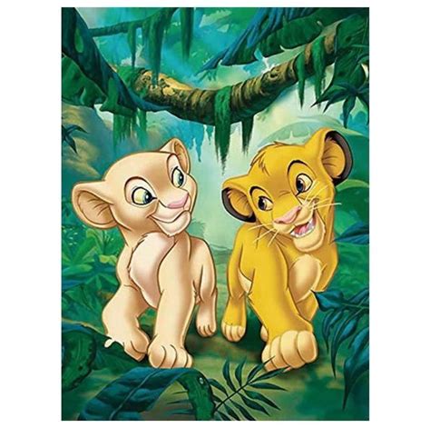 5D Diamond Painting Simba and Nala Cubs Kit | Simba and nala, Painting kits, Diamond painting