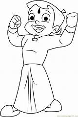 Chota Bheem Coloring Pages  Learny Kids sketch template