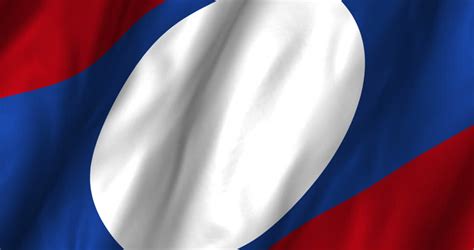 Flag Of Laos Beautiful 3d Animation Of The Laos Flag In Loop Mode Stock ...