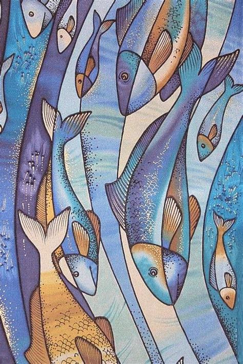 scarf fish | Fish painting, Fish art, Art