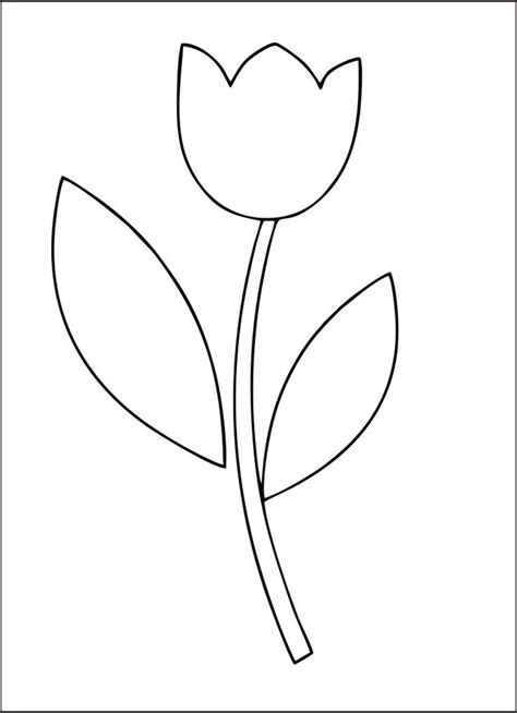 Tulip Flower Template Printable