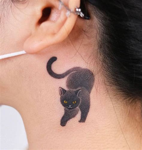 40 Simple and Stylish Cat Silhouette Tattoos. | Inku Paw