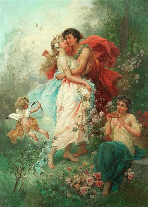 Oath of Love by Hans Zatzka Renaissance Art Paintings, Victorian Paintings, Victorian Art ...