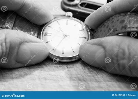 Repair of watches stock photo. Image of open, steel, clock - 36176952