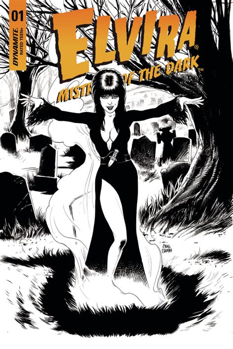 Elvira: Mistress of the Dark #1 (10 Copy Cermak B&W Cover) | Fresh Comics