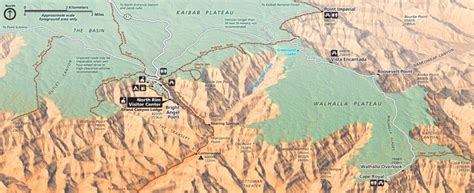 Detailed map of Grand Canyon North Rim - Ontheworldmap.com