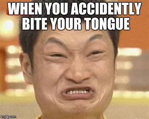 Biting My Tongue Meme