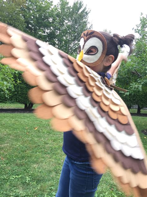 Barn Owl Costume// Wings and Mask: 0-24 months/ 2-5 years / | Etsy