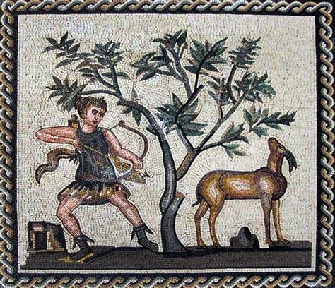 Mosaic Design of a Roman Hunting Scene