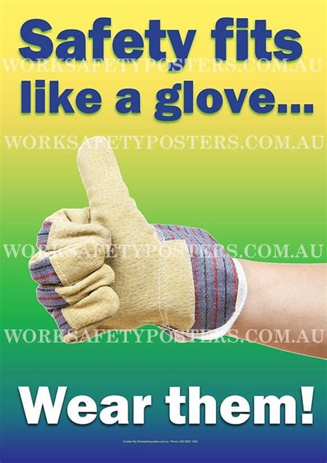 Wear Safety Gloves Posters - Safety Posters Australia