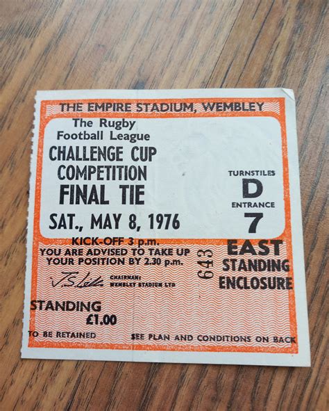 1976 Rugby League Challenge Cup Final Programme & Ticket – St Helens vs Widnes – Cup Final ...