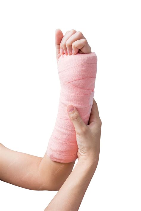 Premium Photo | Splint,broken bone,broken hand isolate on white background