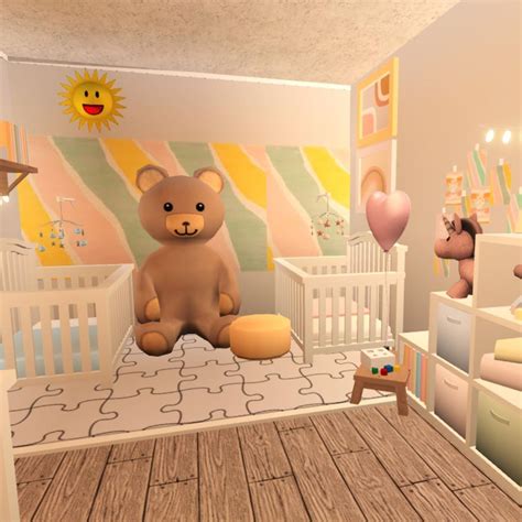 rise and shinee💫🌟 #roblox #bloxburg #welcometobloxburg #daycare #nursery #pastel #speedbuild ...