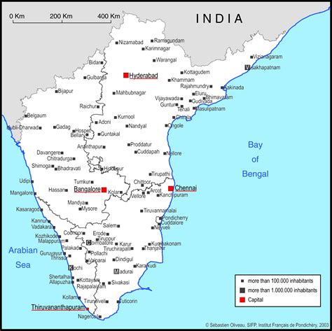 Map South India