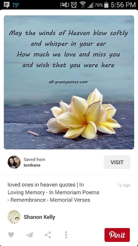 Pin by Ashley Borchard on Words I Love | Loved one in heaven, In ...