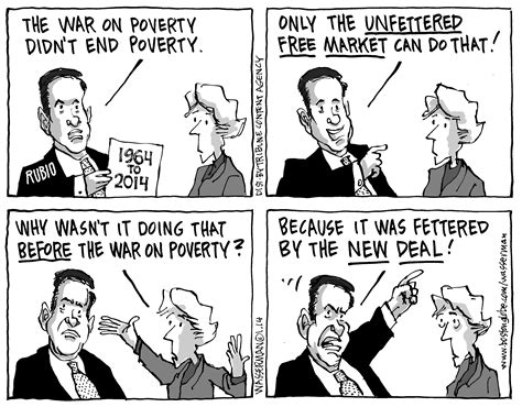 Editorial cartoon: The war on poverty - The Boston Globe