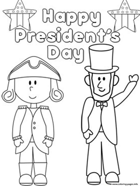 Happy Presidents Day Coloring page Printable