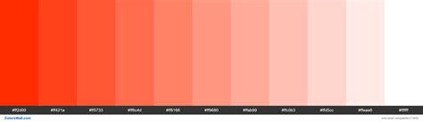 Fluorescent Red Orange colors palette - ColorsWall
