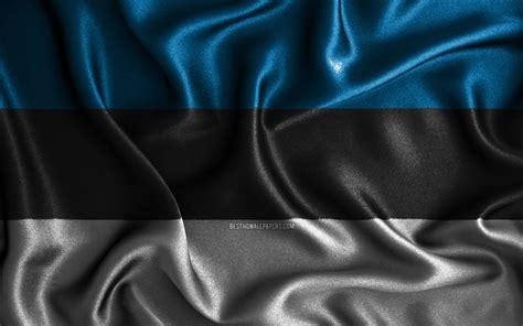 Download wallpapers Estonian flag, 4k, silk wavy flags, European ...