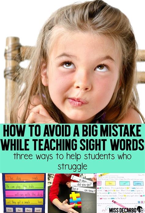Learn three ways to help students who struggle with sight word recognition and identification ...