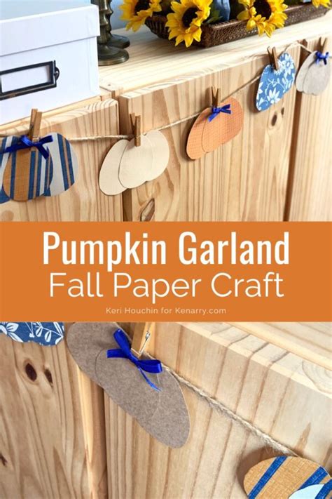 Pumpkin Garland Fall Paper Craft - Ideas for the Home