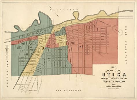 Utica Map Old Map of Utica Old City Map Fine Print on - Etsy