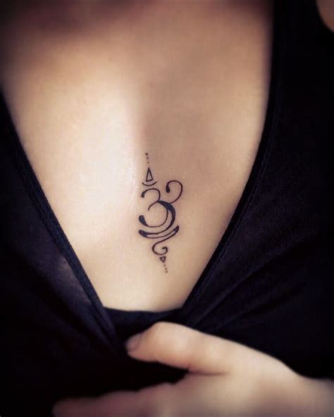 #aum #om #sternumtattoo #tattoo #smalltattoo | Tattoos, Sternum tattoo ...