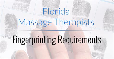 The New Fingerprinting Requirement for Florida Massage Therapists - Advanced Massage Techniques