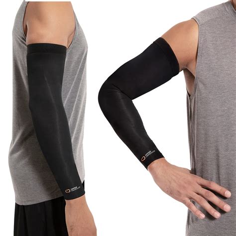 Buy Copper Compression Arm Sleeve - Copper Infused Full Arm Brace for Forearm, Bicep, Triceps ...