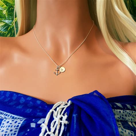 Anchor Necklace Nautical Necklace Mermaid Necklace - Etsy