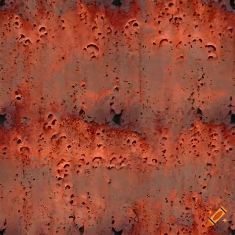 Seamless red rusty metal texture on Craiyon