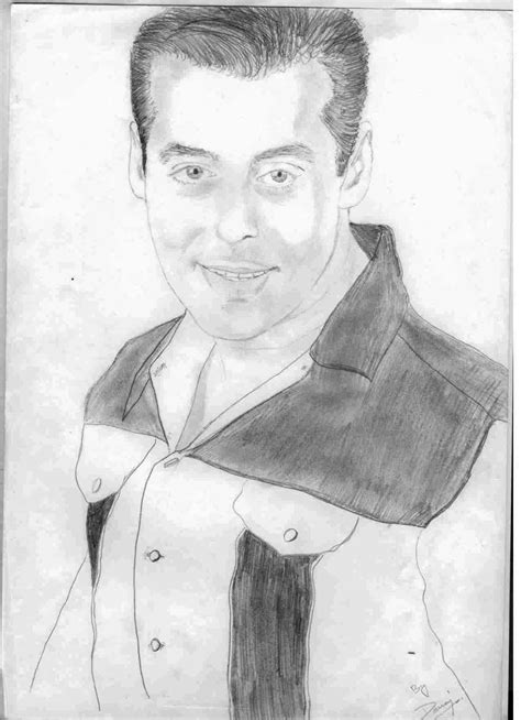 Pencil Sketch Of Salman Khan - Desi Painters