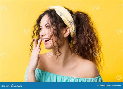 Happy Delighted Young Boho Woman Emotion Feeling Stock Photo - Image of open, covering: 148542988