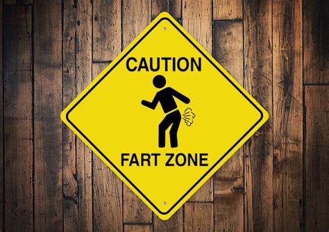 Caution Fart Zone Sign Fart Area Sign Fart Room Funny Kid - Etsy