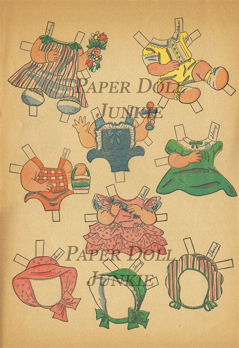 Vintage Paper Dolls Printable Instant Download PDF Printable - Etsy