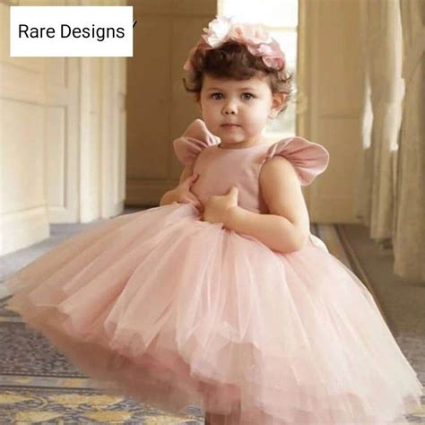 Baby Kids Girl Dress Gown Birthday Outfit Princess Formal Tutu Pink Old ...