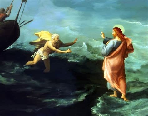 Jesus Walks On Water Royalty Free Images