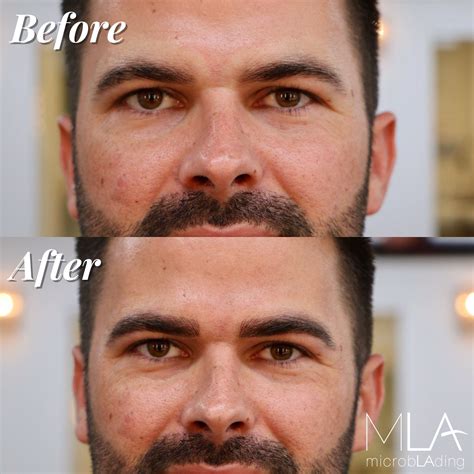 Microblading for men! Microblading hair strokes can look VERY natural on guys, subtly filling ...