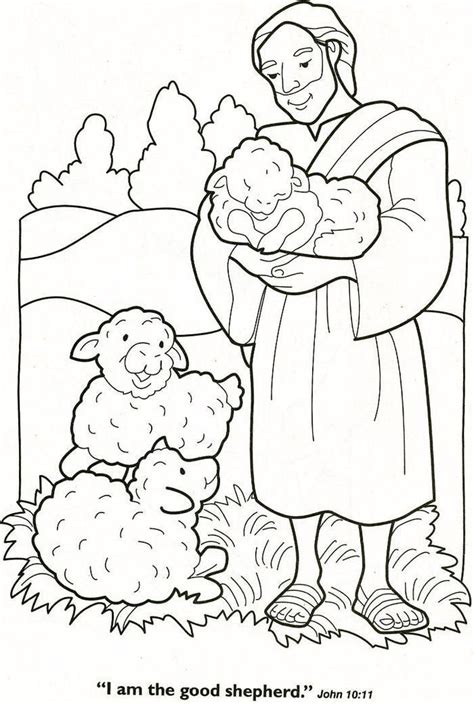 Lost Sheep Coloring Pages | Bible coloring pages, Sunday school coloring pages, Bible coloring