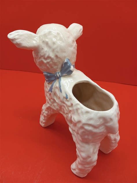 HULL Pottery Lamb Planter 965 & Baby Lamb Nursery 7-1/2” USA 3-3/4 | eBay