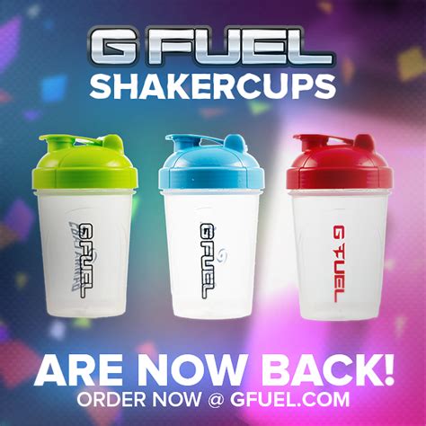 G FUEL® on Twitter: "SHAKER CUPS ARE BACK!!!! And in 3 fabulous color ...