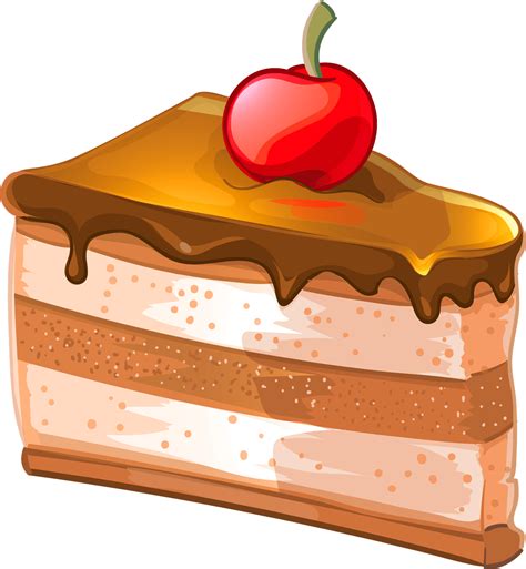 illustration Cherry Slice Cake PNG - illustration - Clipart Cake PNG
