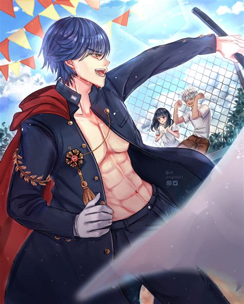 [Obey Me! Leviathan] My fanart take on Levi's UR Sport Festival card 💪 : r/otomegames