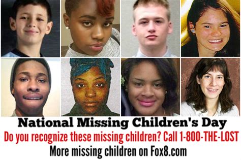 National Missing Children’s Day: More than 465,000 kids reported missing last year | Fox 8 ...