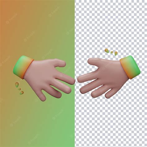 Premium PSD | 3d rendering of handshake