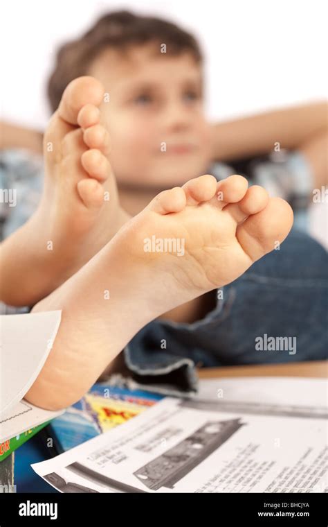 Children Girls Feet Desk Photo