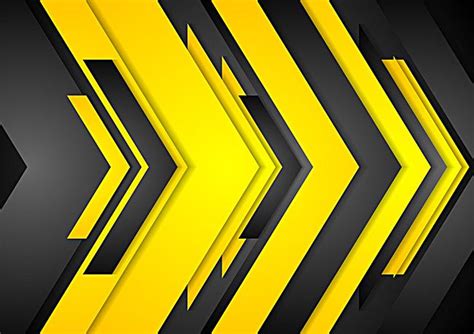 Black Yellow Geometric Vector Background, Black, Yellow, Geometry ...