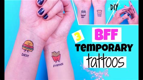 DIY BFF TEMPORARY TATTOOS - DIY Tattoos At Home ! - Kids Temporary Tattoos